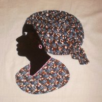  Африканка-картина от текстил върху текстил-варианти, снимка 3 - Колекции - 23347578