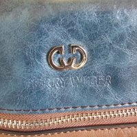 Gerry Weber чисто нова чанта от кожа в синьо, снимка 5 - Чанти - 20794447