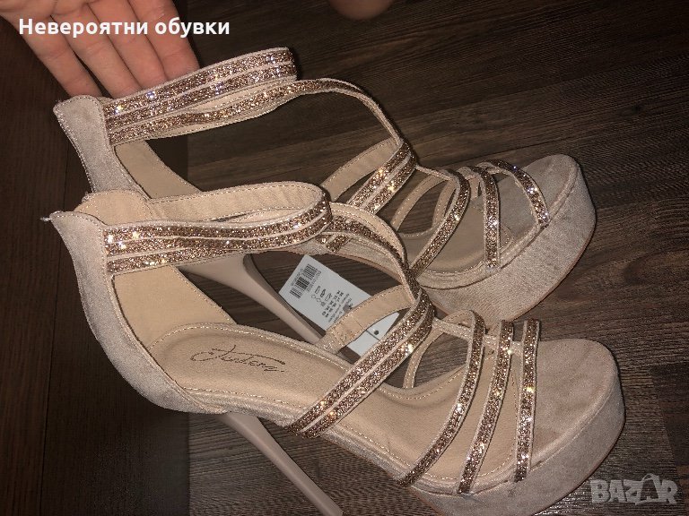 Страхотни дамски обувки на ток!  Нови, снимка 1