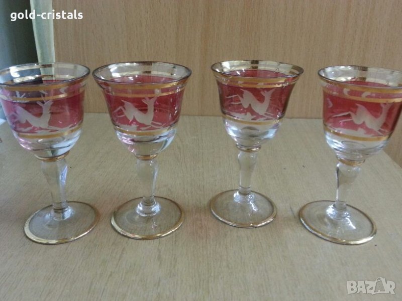 антикварни съклени чашки, снимка 1