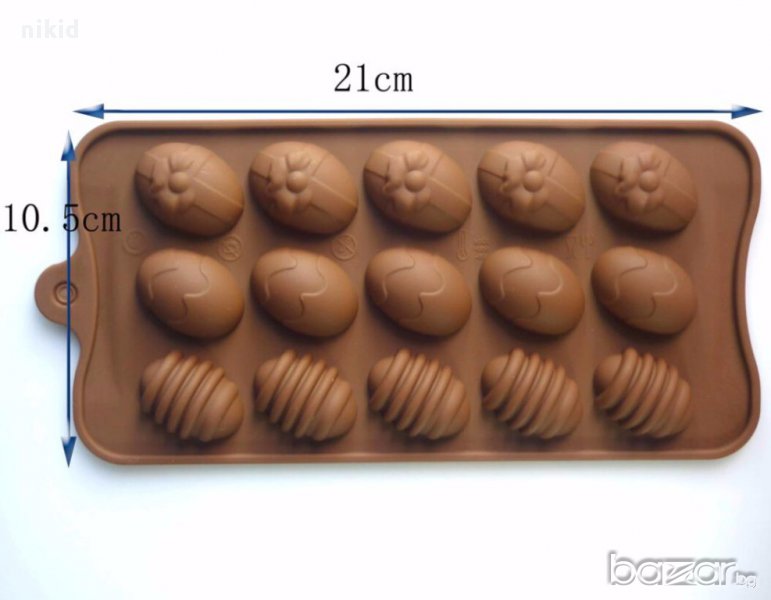 яйце силиконов молд форма великден великденски яйца релефни за бонбони шоколад украса и др., снимка 1
