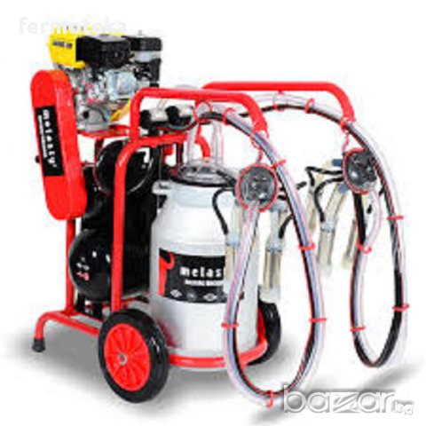 Доилен агрегат Бензинов за 2 крави с 40л. алуминиев гюм