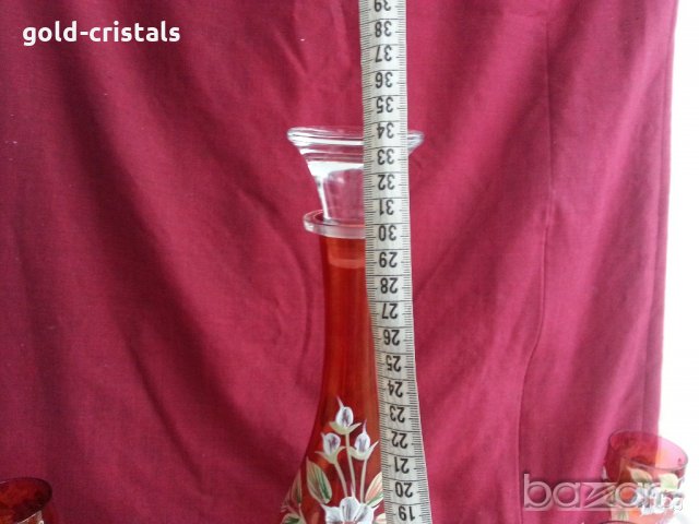 Кристален сервиз  Бохемия гарафа и 6бр чаши , снимка 9 - Антикварни и старинни предмети - 20824620
