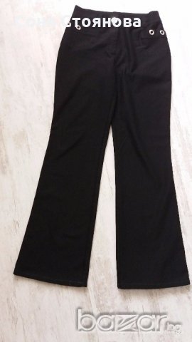 Черен плътен панталон, снимка 2 - Панталони - 18454671