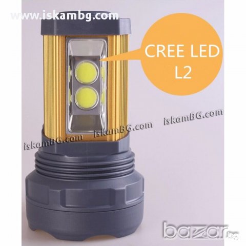 Мощен акумулаторен прожектор 20W с USB - код 398, снимка 2 - Други спортове - 13797776