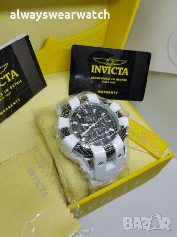 Invicta Bolt Carbon - White / Инвикта Болт Карбон - Бял / чисто нов мъжки часовник / 100% оригинален, снимка 4 - Мъжки - 22466114