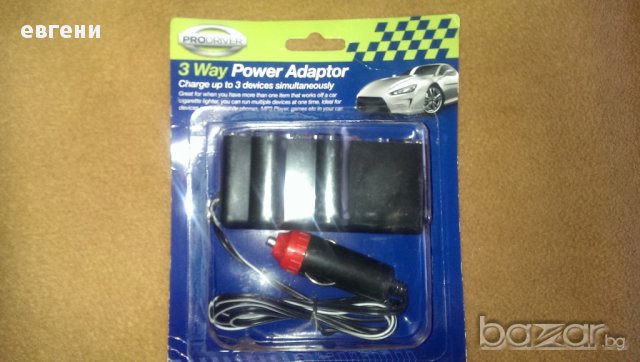 3 way power adaptor, снимка 1 - Аксесоари и консумативи - 17219383