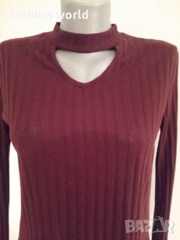 Дамска блуза  бордо, снимка 4 - Блузи с дълъг ръкав и пуловери - 23366403