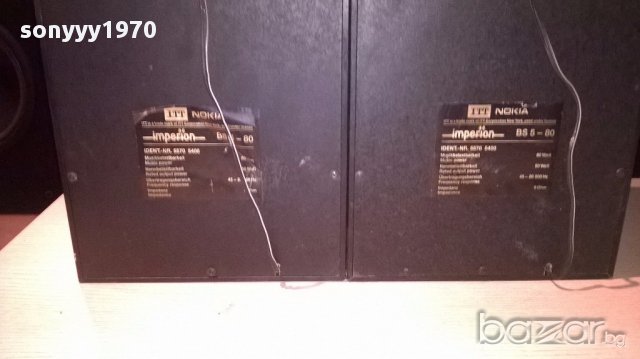 Itt-nokia-imperion bs5-80/8ohms/2х80watt-78/25/24см-внос швеицария, снимка 4 - Тонколони - 14600719