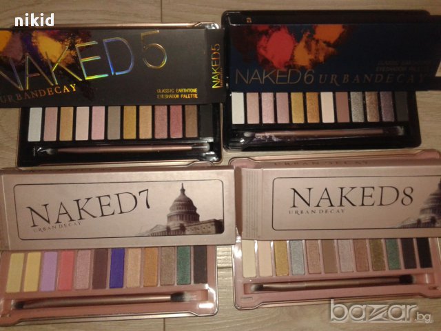 naked urban decay 1 2 3 4 5 6 7 8 палитра сенки 12 / 24 цвята накед  грим, снимка 3 - Декоративна козметика - 12164192