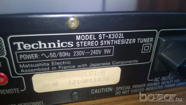 technics st-x302l-stereo tuner-внос от швеицария, снимка 13 - Ресийвъри, усилватели, смесителни пултове - 8071232