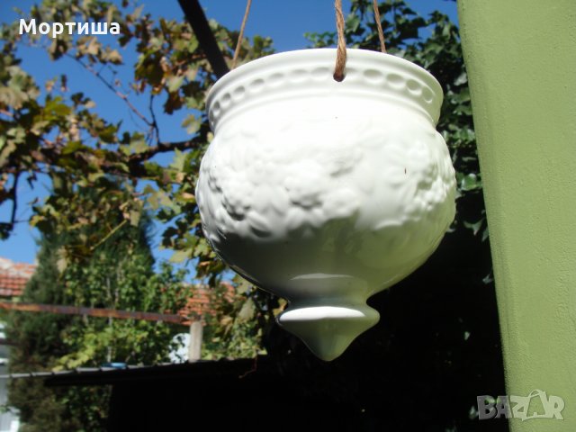 Порцеланова висяща кашпа , снимка 3 - Декорация за дома - 22954230
