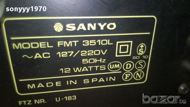 sanyo dca3510+fmt3510l+rd3510m+et3510-made in spain-внос швеицария, снимка 17 - Ресийвъри, усилватели, смесителни пултове - 10461817