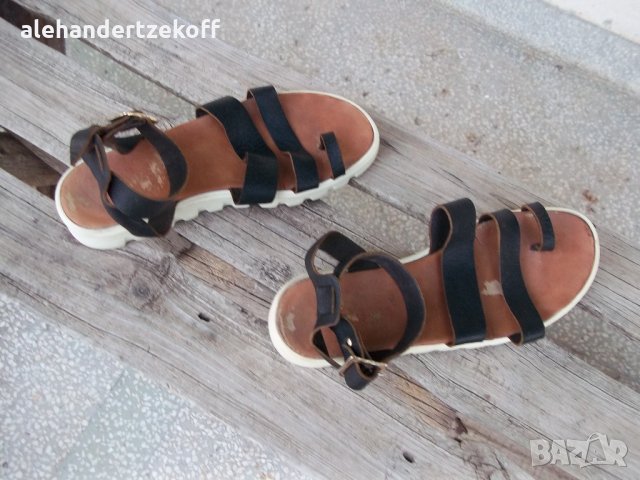 Кожени сандали от телешки бокс., снимка 3 - Сандали - 25692284