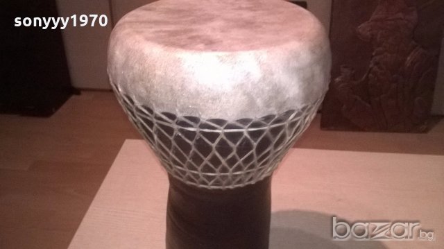 Тарамбука-ръчна изработка-с оплетка-38х25см-внос англия, снимка 11 - Ударни инструменти - 18643739