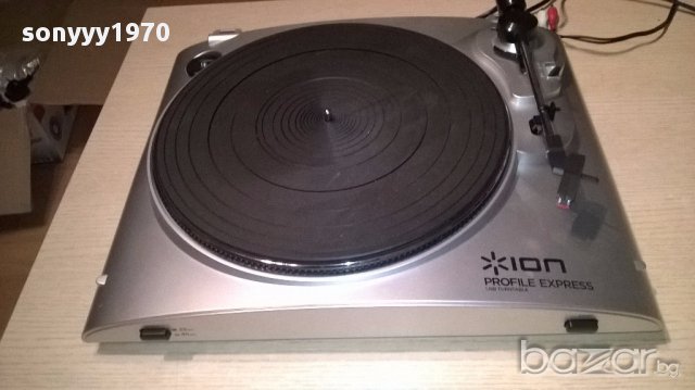 Ion-profile express-vinyl to mp3 turnable-в кашон-внос англия, снимка 3 - Ресийвъри, усилватели, смесителни пултове - 16846216