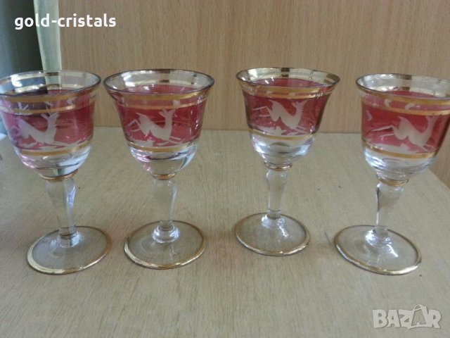 антикварни съклени чашки, снимка 1 - Антикварни и старинни предмети - 25384085