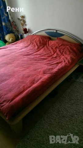 Спалня Point- цвят бук 190/200 см с матрак и калъф за матрака, снимка 3 - Спални и легла - 25390380