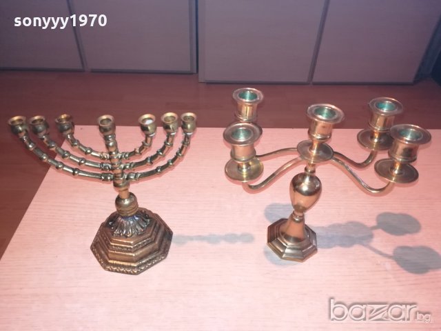 антични стари и масивни свещници-внос от швеицария, снимка 4 - Антикварни и старинни предмети - 20374268