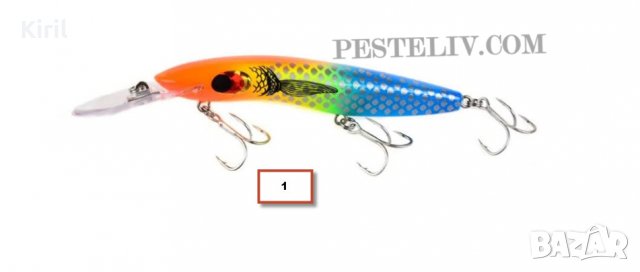 Воблер прототип на  Halco Sorcerer Дълбочина на газене 8 метра  , снимка 4 - Такъми - 23791955