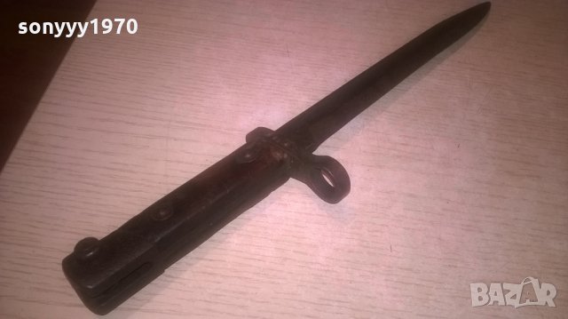 стар военен нож-антика-32см-внос швеицария, снимка 2 - Колекции - 22461609