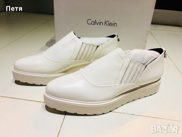 Calvin Klein Дамски бели обувки 39 номер, снимка 2 - Дамски ежедневни обувки - 24807044