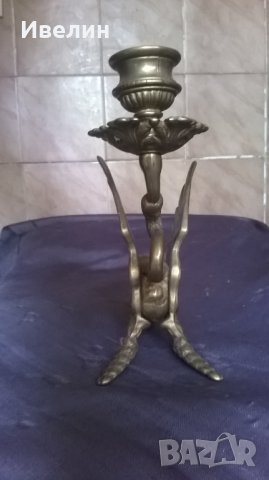 два барокови свещници от бронз, снимка 4 - Антикварни и старинни предмети - 25173958