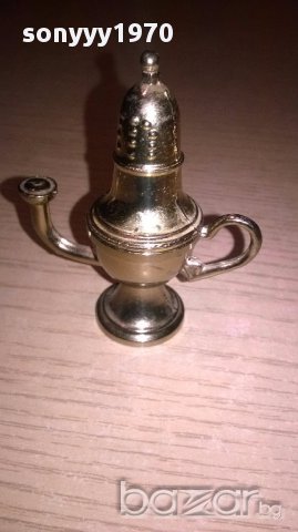 Мини ретро колекция-чаиник-мед/месинг-7х6х3см-внос швеицария, снимка 5 - Антикварни и старинни предмети - 17328548