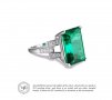 Посребрен дамски пръстен със зелен камък, фини кралски бижута със цирконии  , снимка 2