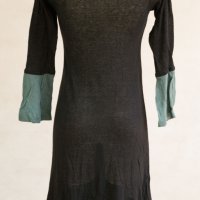 Екстравагантна тъмнокафява рокля от две части на цветя марка Ian Mosh - S, снимка 7 - Рокли - 22732154