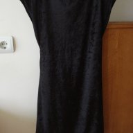 малка черна рокля от кадифе, снимка 3 - Рокли - 15015067