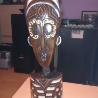 африканска маска-60х20х8см-масивна-дървена-от швеицария, снимка 5 - Антикварни и старинни предмети - 20932954