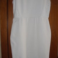 Бяла рокля с дантела H&M, снимка 2 - Рокли - 19163206