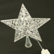 20 см. диаметър Коледна светеща ЛЕД / LED коледна звезда, неонови ярки светодиодни цветове, снимка 4 - Коледни подаръци - 16469603