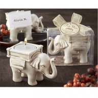 керамичен слон за чаена свещ поставка в опаковка подарък сувенир, снимка 2 - Статуетки - 17319285