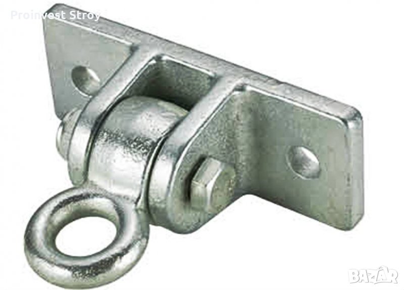 Метална част галванизирана с тефлонова втулка АС4001 13*5*10см. аксесоари за детски люлки съоръжения, снимка 1