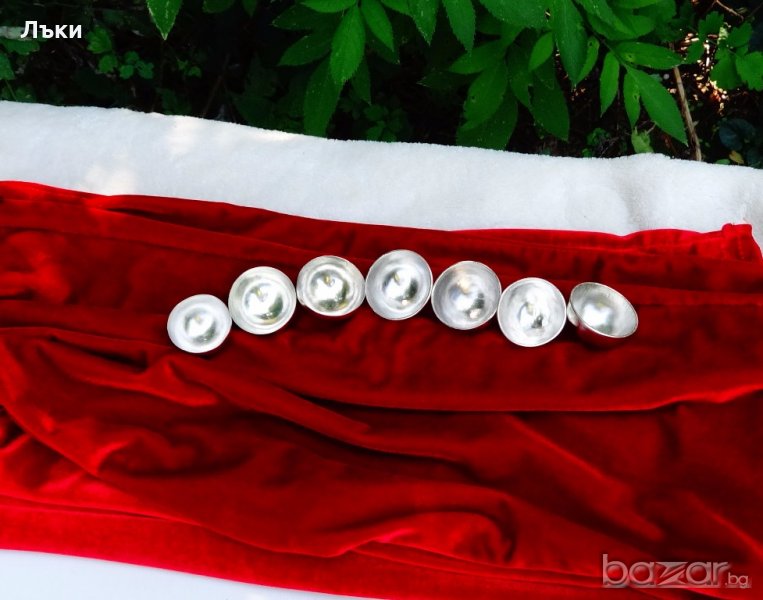 Елементи от сребро 925,полусфери общо 7 бр.  , снимка 1