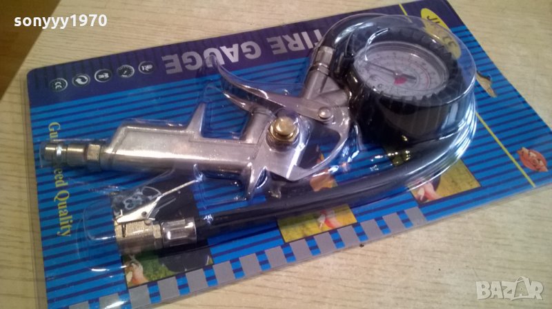 пистолет с манометър за помпане на гуми-нов, снимка 1