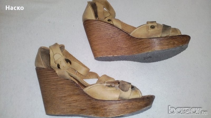 Angello , сандали с платформа и естествена кожа , снимка 1