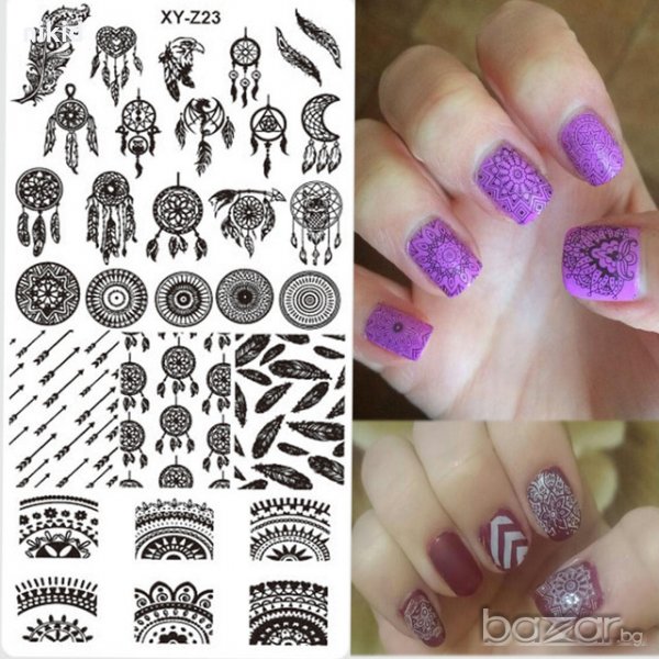 XY-Z23 капани за сънища плочка щампа шаблон за печат на нокти, снимка 1