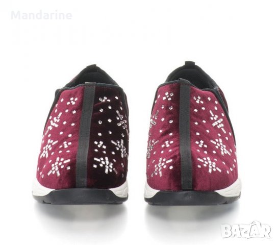 ПРОМО 🍊 GUESS № 39 и 40 🍊 Дамски обувки/кецове в цвят бордо с камъни нови с кутия, снимка 5 - Кецове - 24638622