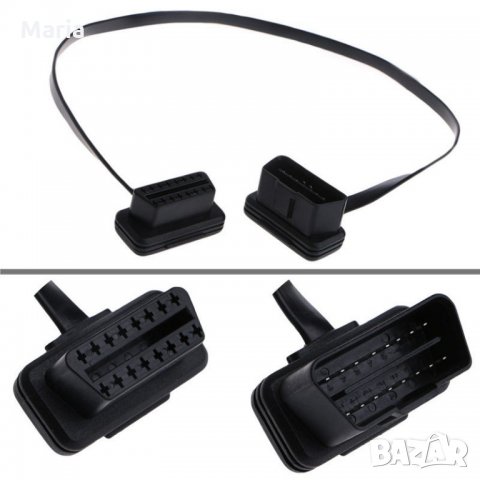 OBDII 16Pin кабел за диагностика мъжко-женско преходник, снимка 2 - Аксесоари и консумативи - 22179962