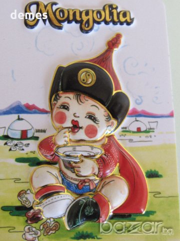 Автентичен 3D магнит от Монголия-серия-13, снимка 3 - Други ценни предмети - 19574331