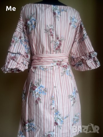 NLY Trend рокля размер 36 С М с интересен ръкав, снимка 2 - Рокли - 26102100