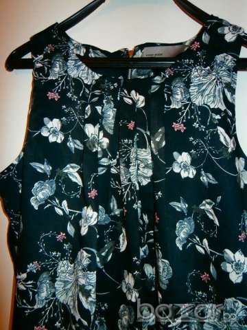 Черен потник с флорални мотиви, снимка 3 - Потници - 20401865