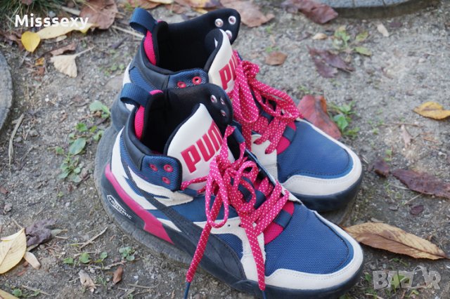 ПРОМО 🍊 PUMA № 37 🍊 Оригинални спортни обувки в тъмно синьо от ест. кожа нови с кутия, снимка 6 - Кецове - 22403373