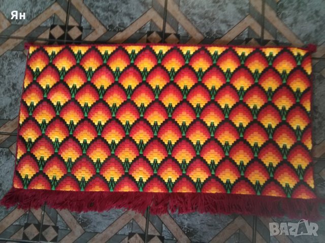 Старо Българско Ръчно Тъкано Извезано Пано/Гоблен/Килимче