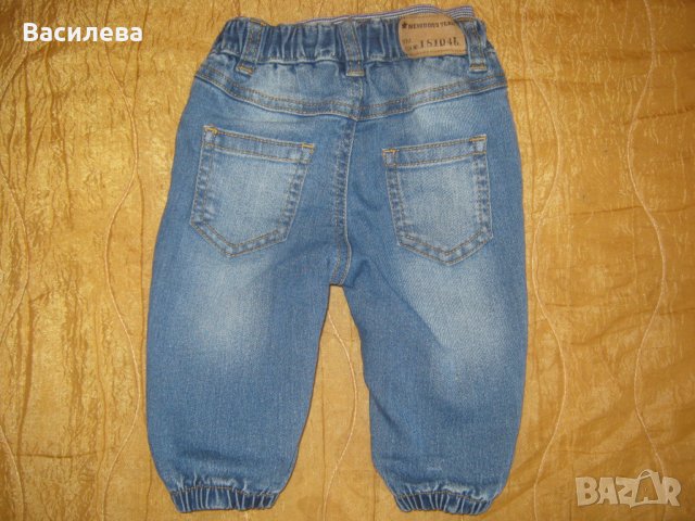 Бебешки дънки H&M с подплата 62 размер, снимка 2 - Бебешки дънки - 25435958