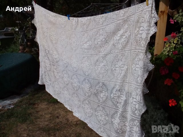 Стара плетена покривка за легло #2, снимка 3 - Антикварни и старинни предмети - 22947710