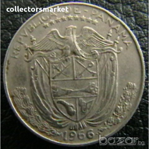1⁄10 балбоа 1966, Панама, снимка 2 - Нумизматика и бонистика - 14425222